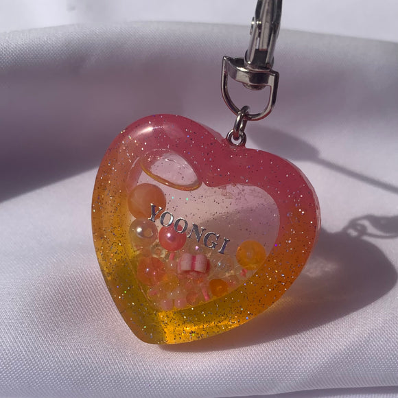 Yoongi Heart Shaker Keychain