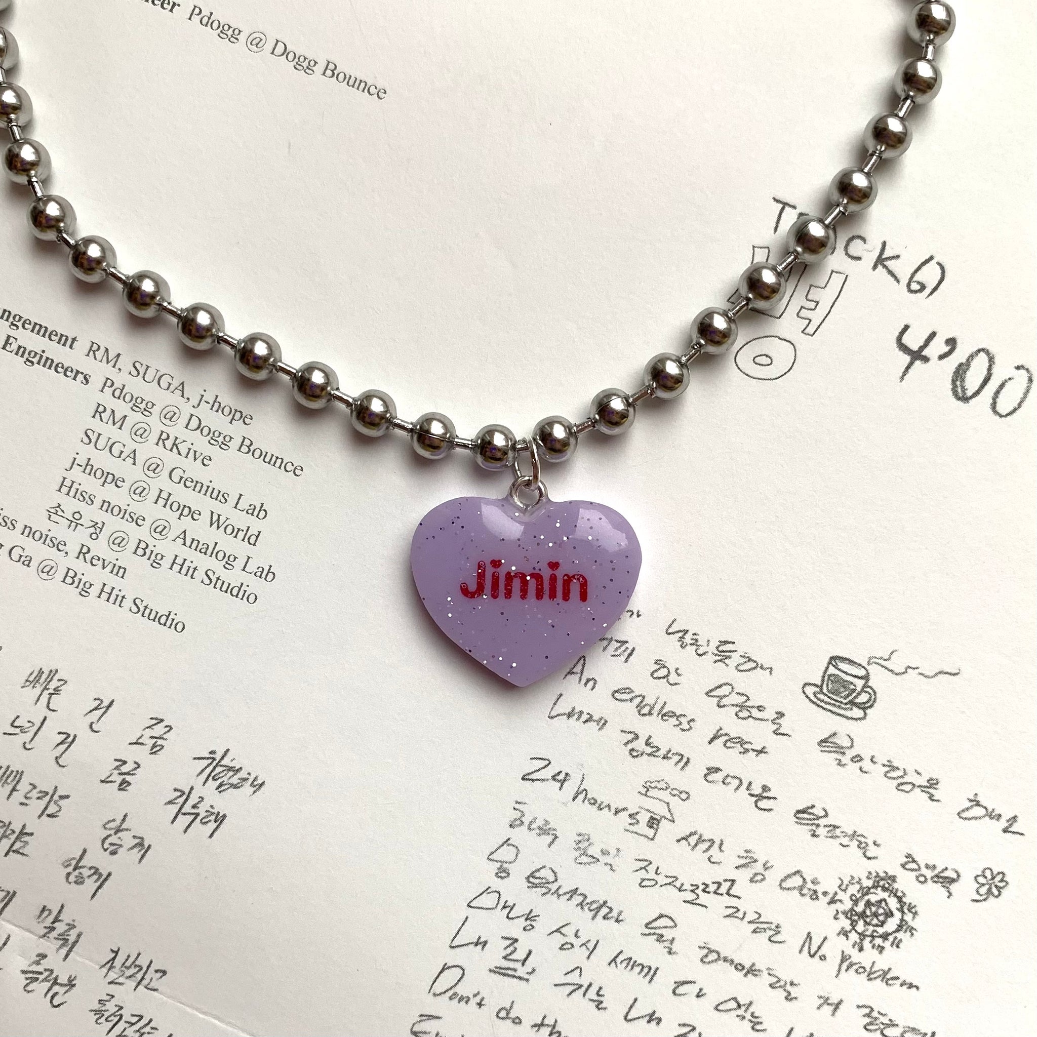 BTS Letter M Resin Keychain Keyring Handmade Glitter Purple Candy