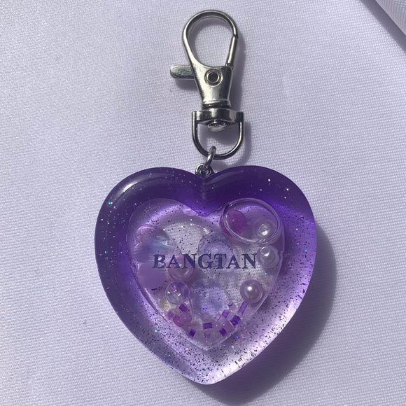 Bangtan Heart Shaker Keychain