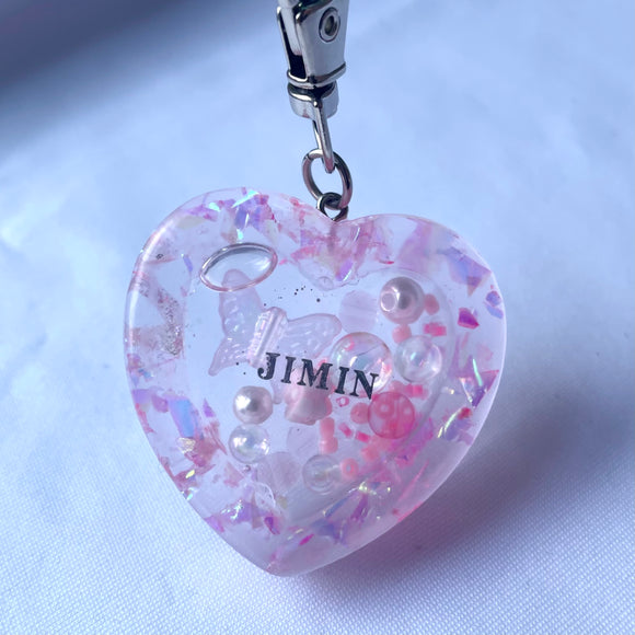 Jimin Heart Shaker Keychain