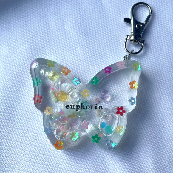 Euphoria Butterfly Shaker Keychain