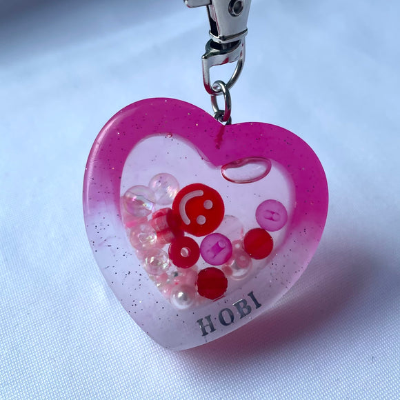 Hobi Heart Shaker Keychain