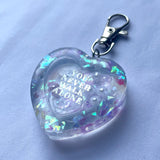 You Never Walk Alone Heart Shaker Keychain