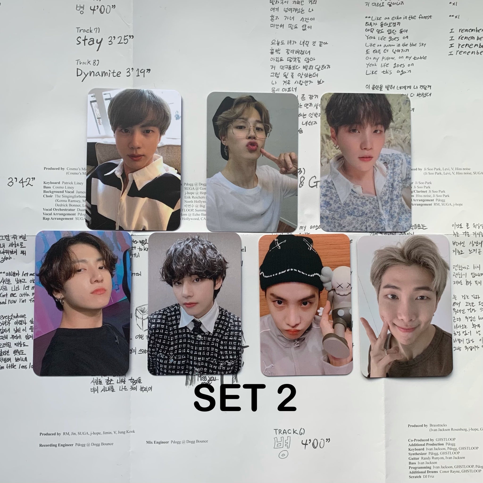 BTS Photocards Pack Of 16 (14 Individual & 2 Group)