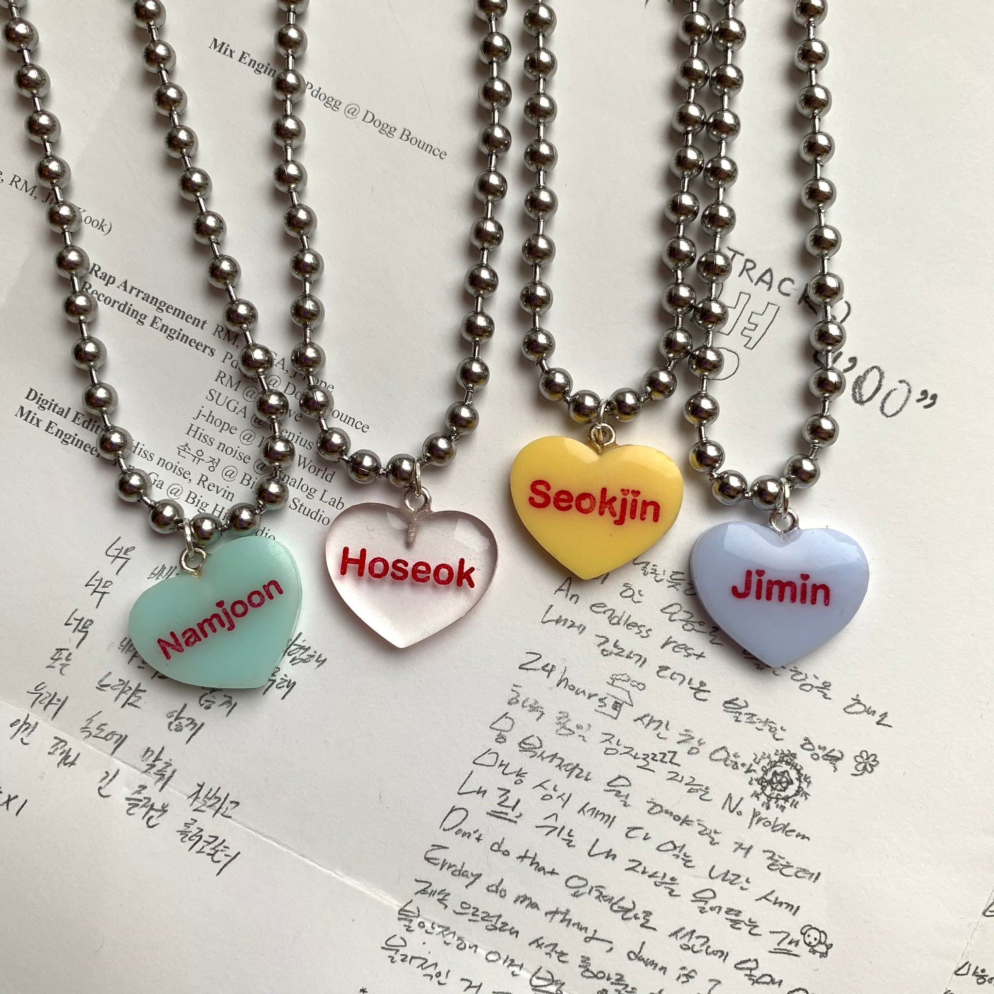 Silver-Plated Love BTS Chain Pendant Necklace - University Trendz