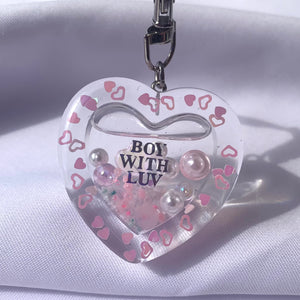 Boy With Luv Heart Shaker Keychain