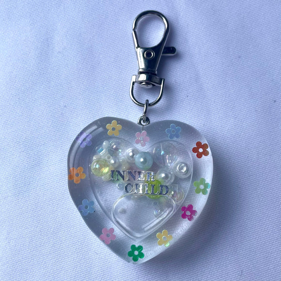 Inner Child Heart Shaker Keychain